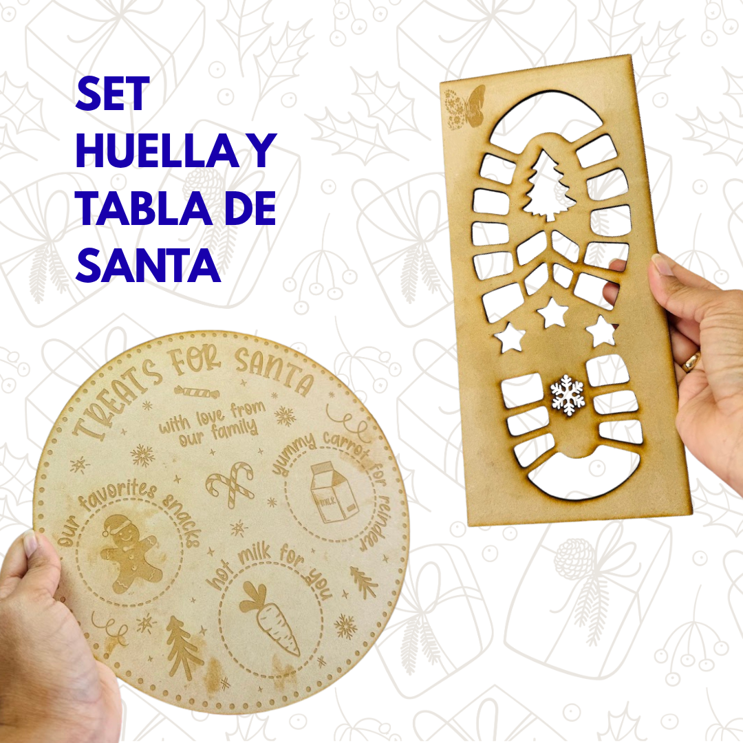 Set Huella y Tabla de Santa