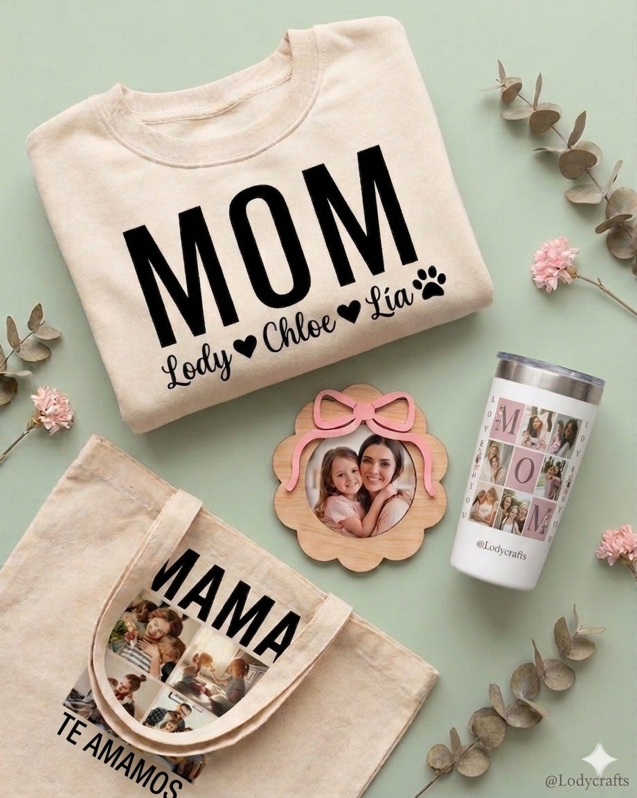 Bolsa Tote Personalizada "eres una mamá maravillosa"