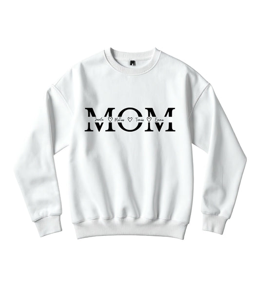 Polerón Personalizado “MOM con Nombres”