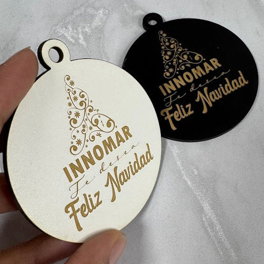 Esferas Navideñas en MDF (20 unidades)