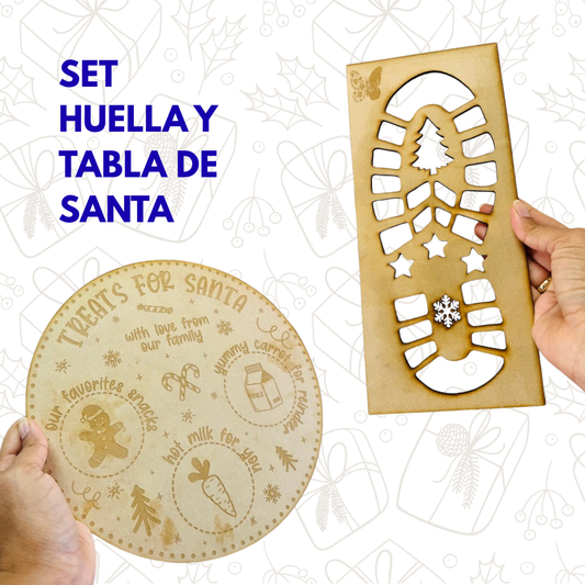 Set Huella y Tabla de Santa