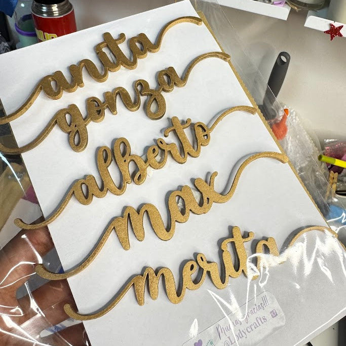 Nombres Personalizados para Decorar la Mesa