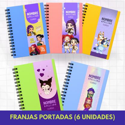 Franjas para Portadas (6 unidades) – Papel adhesivo